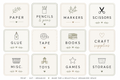 Minimalist Printable Craft Room Labels