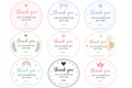 Multi-color Party Favor Labels