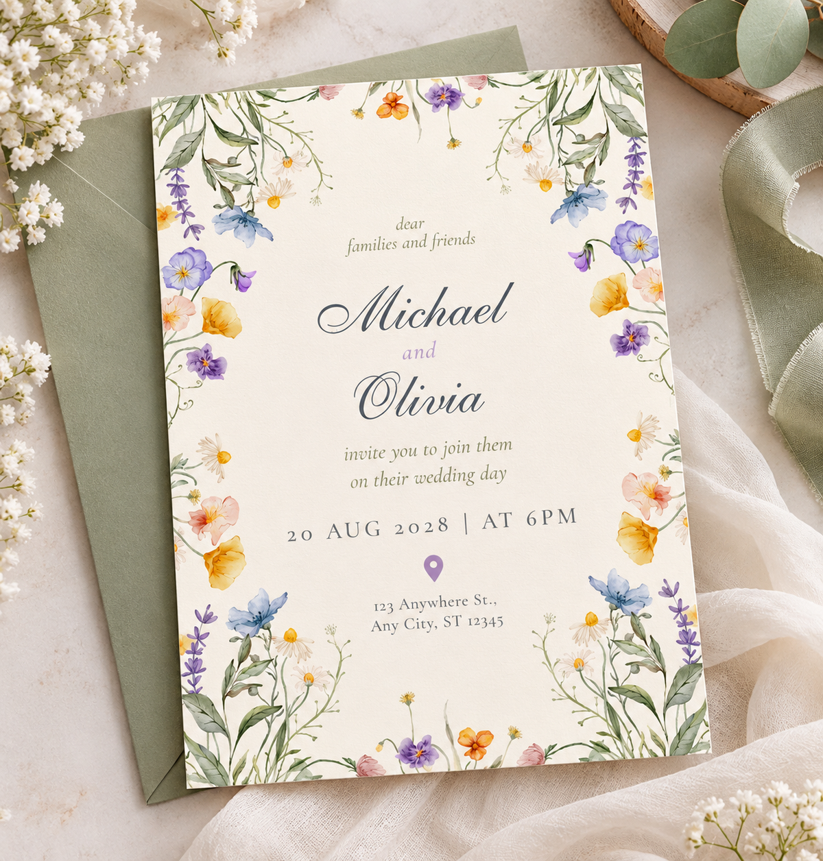 Elegant Floral Invitation Template